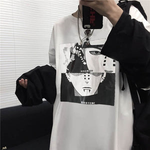 Harajuku Fake 2 Pieces Fujiang Long Sleeve Shirt