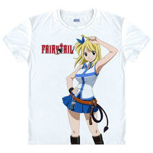 Coolprint Anime Shirt Fairy Tail T-Shirts Multi-style Short Sleeve Natsu Dragneel Lucy Heartfilia Cosplay Motivs Hentai Shirts