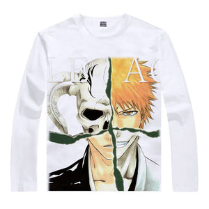 Coolprint Anime Shirt Tite Kubo BLEACH T-Shirts Multi-style Long Sleeve Ichigo Kurosaki Cosplay Motivs Hentai Shirts