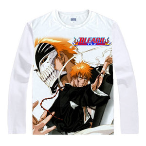 Coolprint Anime Shirt Tite Kubo BLEACH T-Shirts Multi-style Long Sleeve Ichigo Kurosaki Cosplay Motivs Hentai Shirts