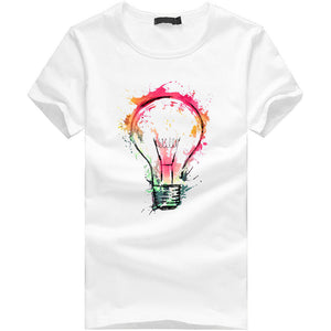 Paint Bulb Print T-Shirt Men's