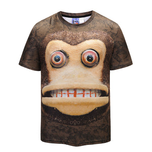 Cool T-shirt 3D T-shirt Print Monkey Short Sleeve Summer Tops Tees Tshirt Fashion Animal Print Shirt